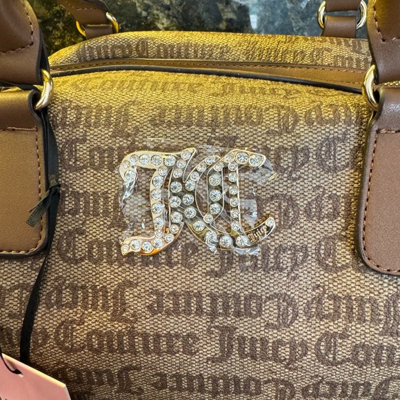 NWT Juicy Couture Chestnut Chino Brighter Than A Diamond Satchel - Picture 2 of 3